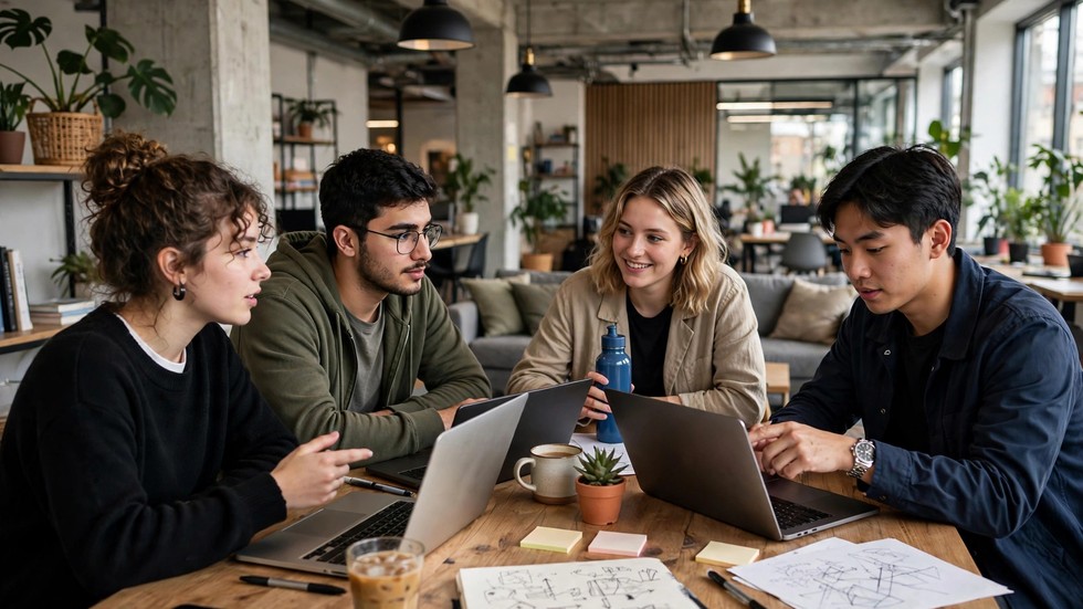 Svenska startups 2026: modernt startupkontor med unga entreprenörer som samarbetar i Stockholm