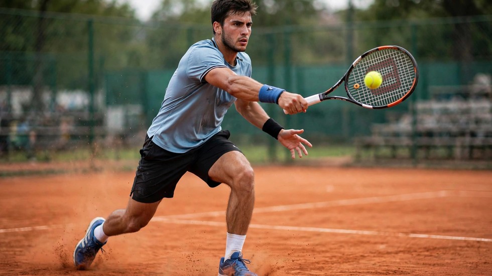 Svensk tennis 2026 – Tennisspelare som slår ett forehandslag på grusplan